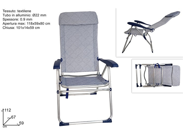 Poltrona relax recl. 5posiz.