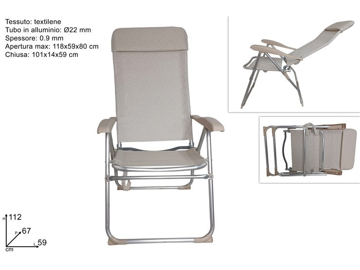 Poltrona relax recl. 5posiz.