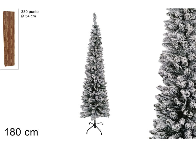 ALBERO SLIM 180 CM 380 PUNTE INNEVATO