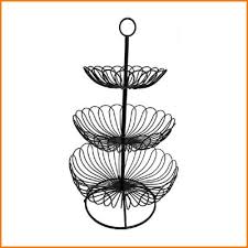 ALZATINA IN METALLO NERO 3RIPIANI H45CM