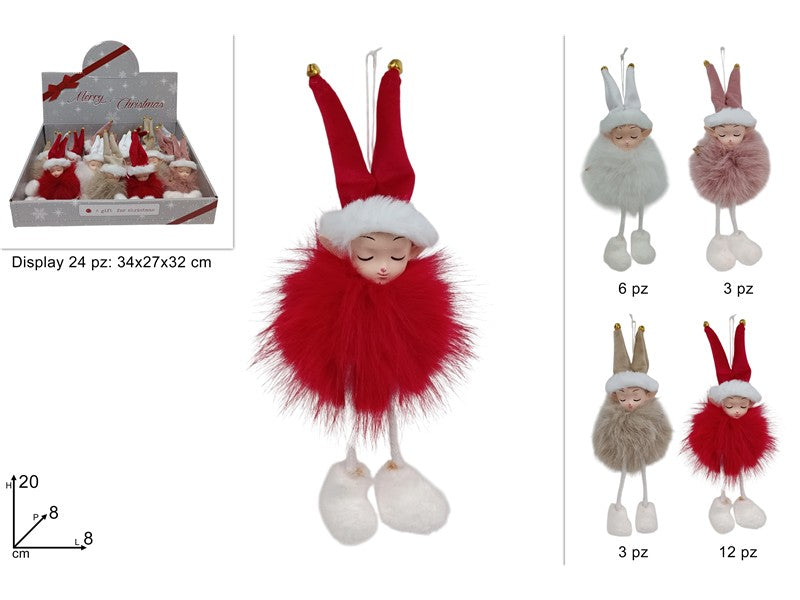 APPENDINO GIULLARE 20 CM 4 COLORI IN DISPLAY