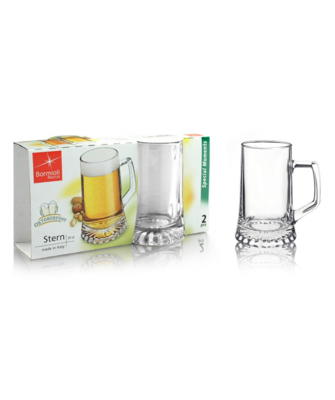 BICCHIERI BIRRA 2PZ C/MANICO BORMIOLI 28,7CL