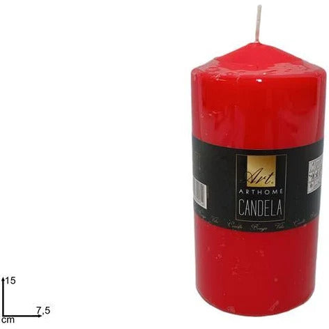 CANDELA CILINDRO ROSSO