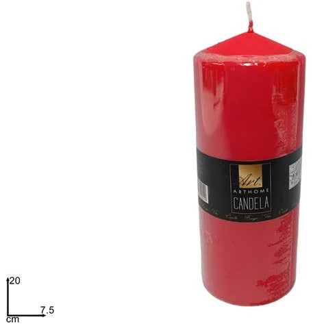 CANDELA CILINDRO ROSSO