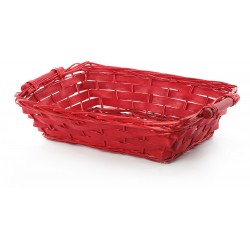 CESTO RETTANGOLARE LEGNO 50X35 CM