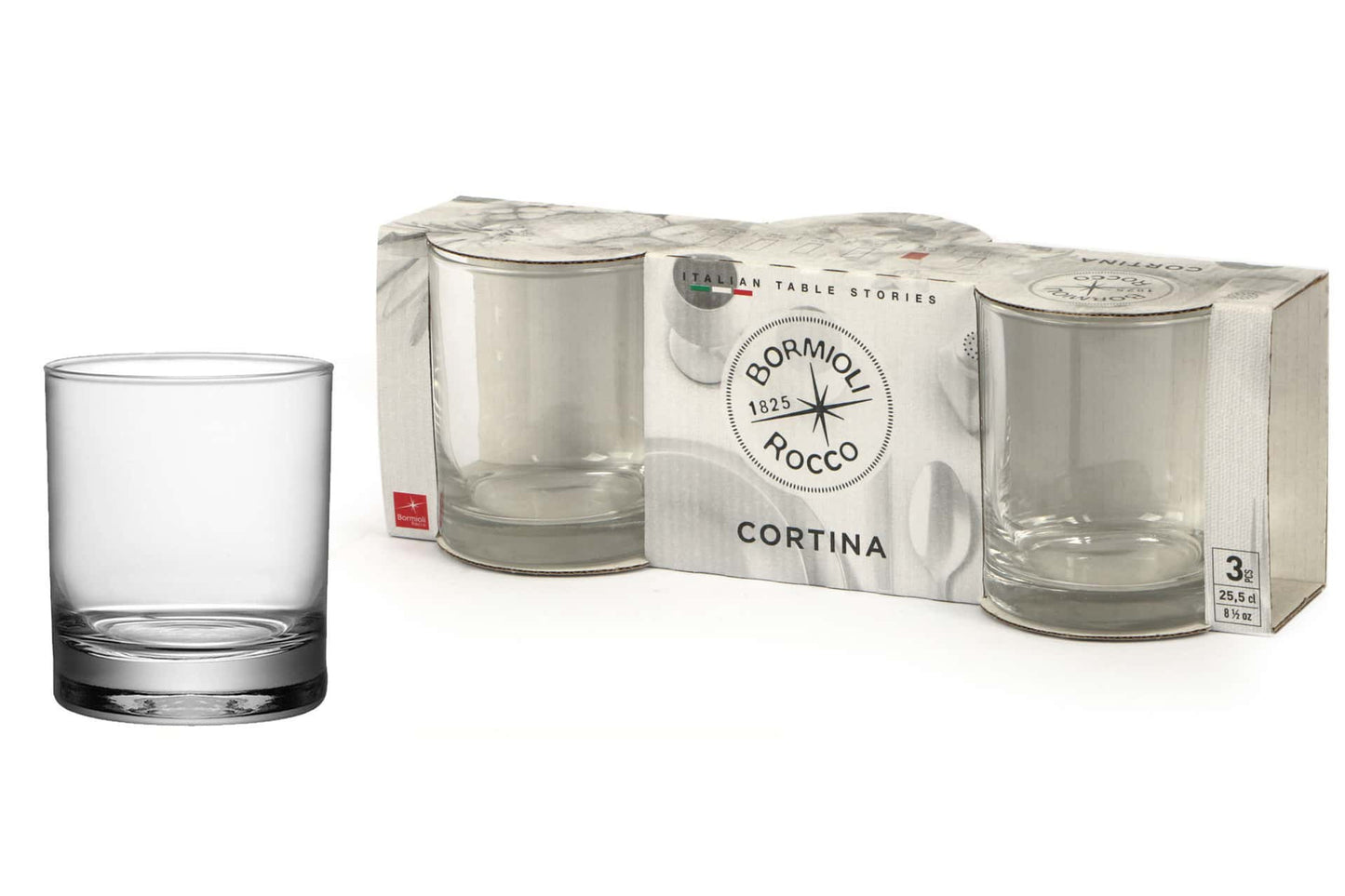 BICCHIERI BORMIOLI CORTINA VINO 19,5 CL 3PZ