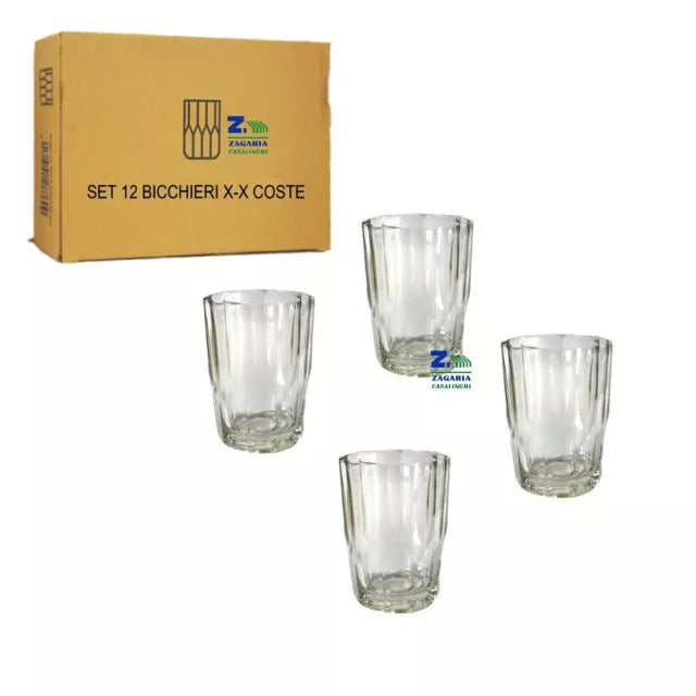 BICCHIERI COSTOLATI 12PZ