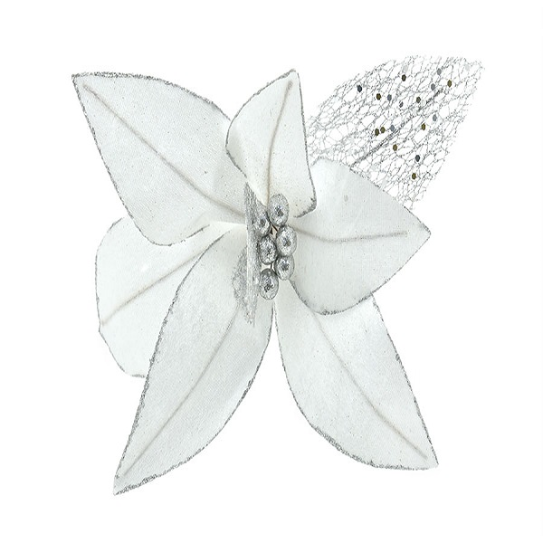 FIORE GAMBO CORTO BIANCO/ARGENTO 9