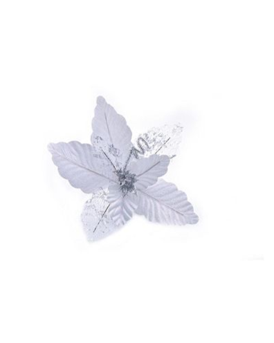 FIORE GAMBO CORTO BIANCO/ARGENTO
