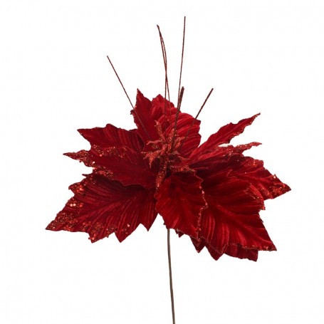 FIORE VELLUTO GAMBO LUNGO 60CM ROSSO2
