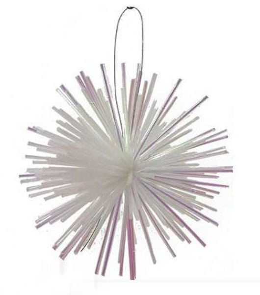PALLINA NATALIZIA STILIZZATA 10CM ARGENTO