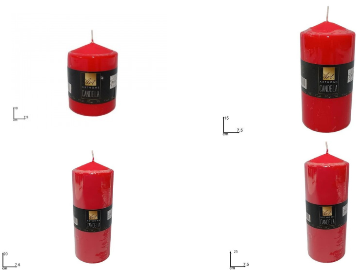 CANDELA CILINDRO ROSSO