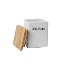 BARATTOLI QUADRATI CON TAPPO BAMBU