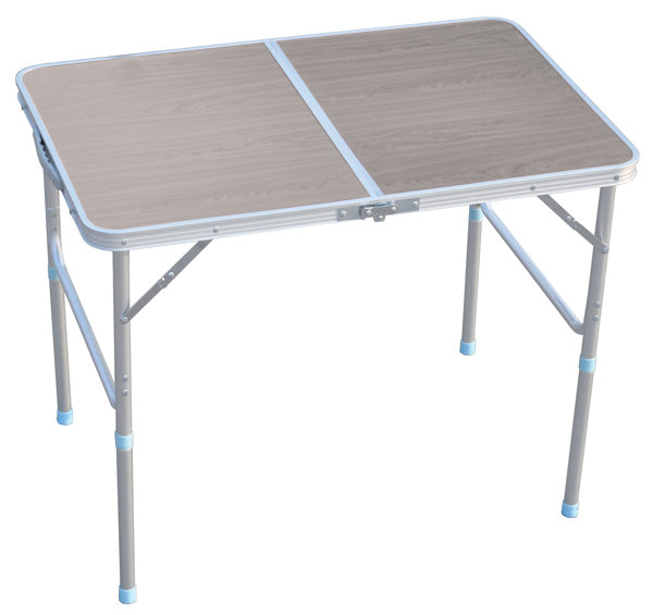 Tavolo allum. pieghevole mdf 90X60X70 H40 cm