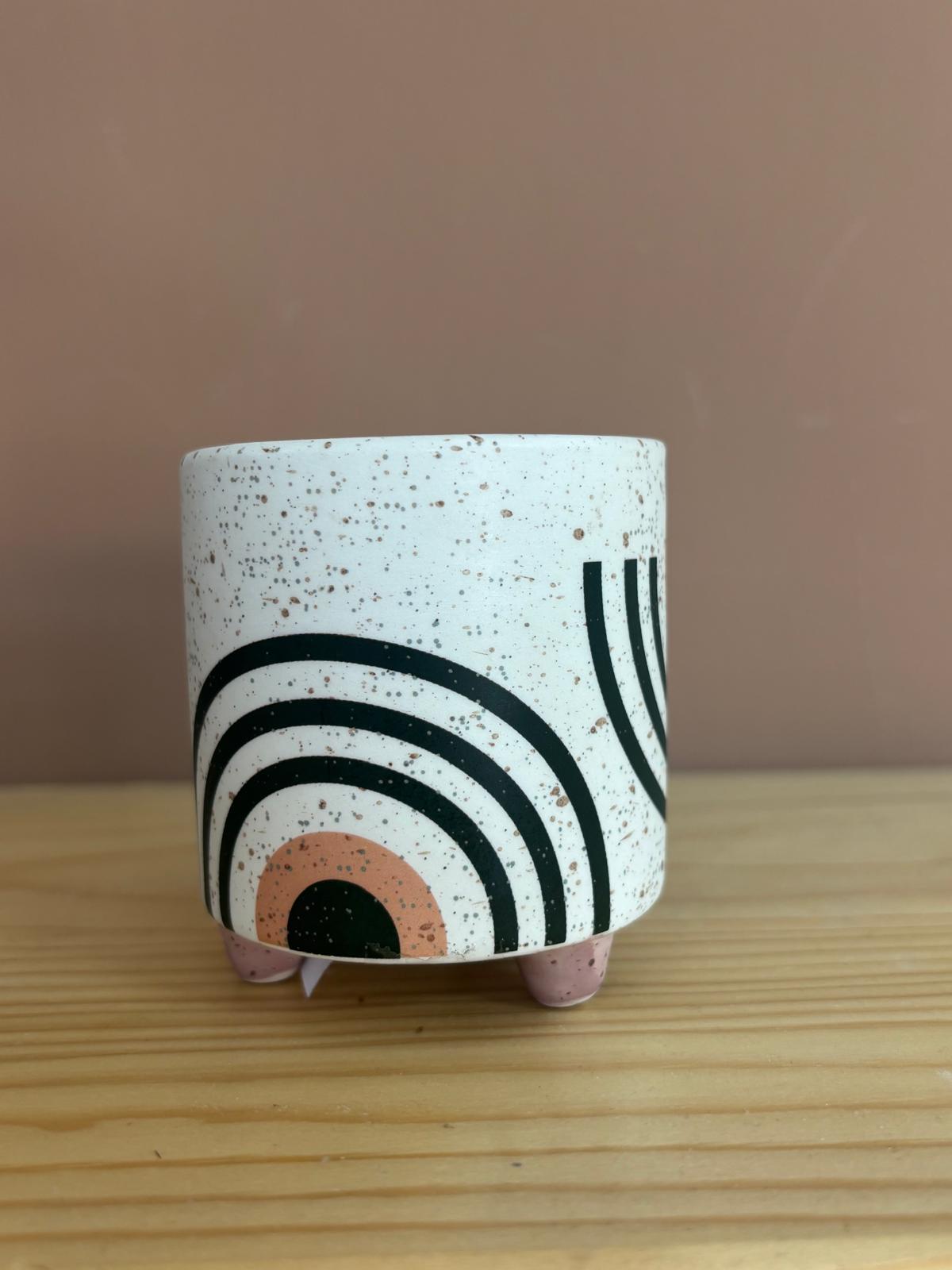 VASO CACHEPOT ABSTRACT 7,3X7,7CM. ASSORT.