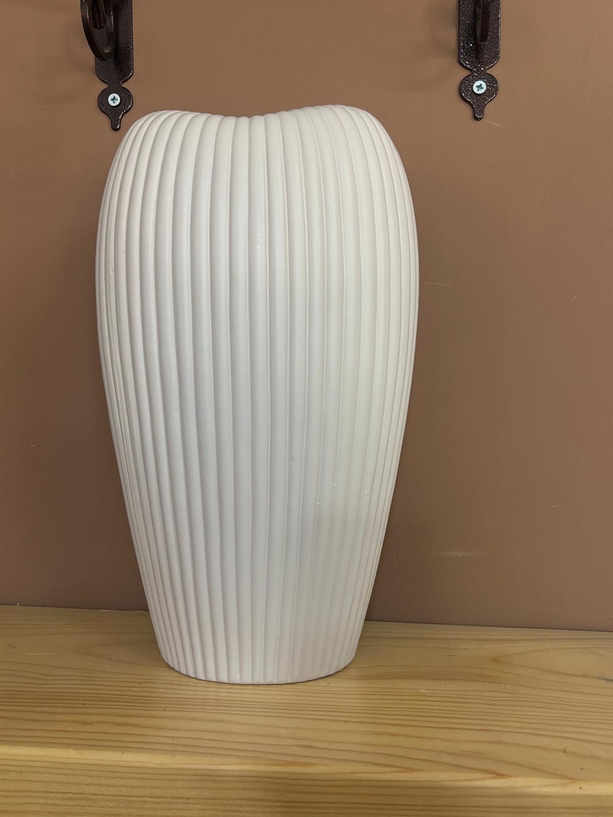 VASO CERAMICA TRIBECA 21X15X36CM BIANCO/ROSA/NERO