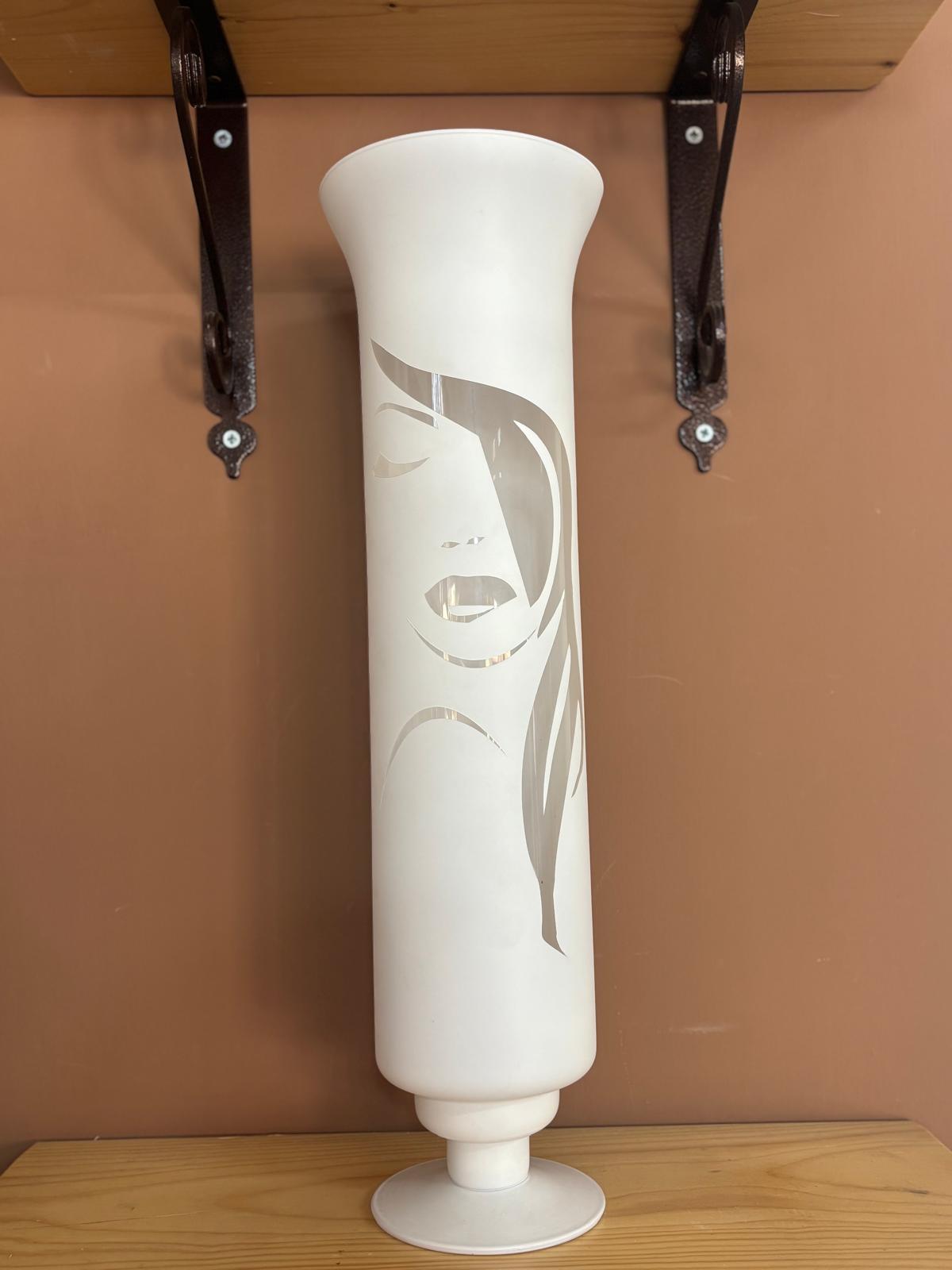 VASO KAROL H.50 D.15 CARMEN GREY/WHITE