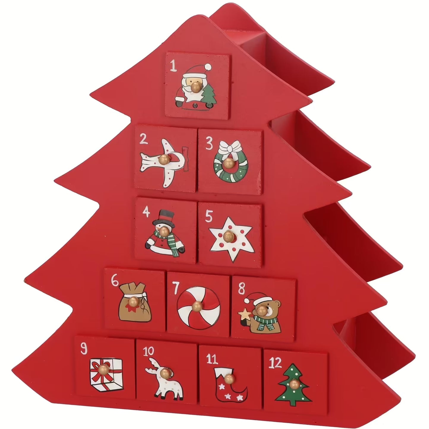 CALENDARIO AVVENTO ALBERO MDF 22X9X22CM ASSORT.