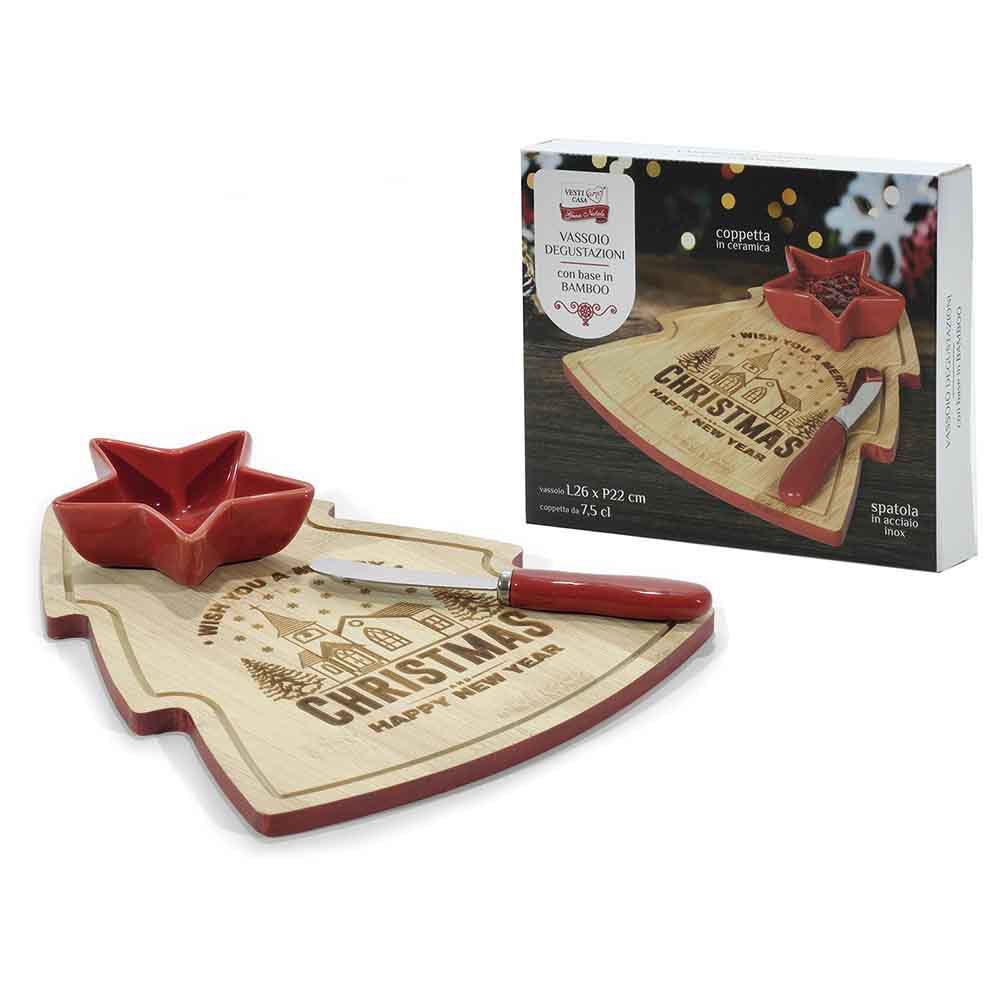 VASSOIO DEGUSTAZIONE NATALIZIO 26X22CM