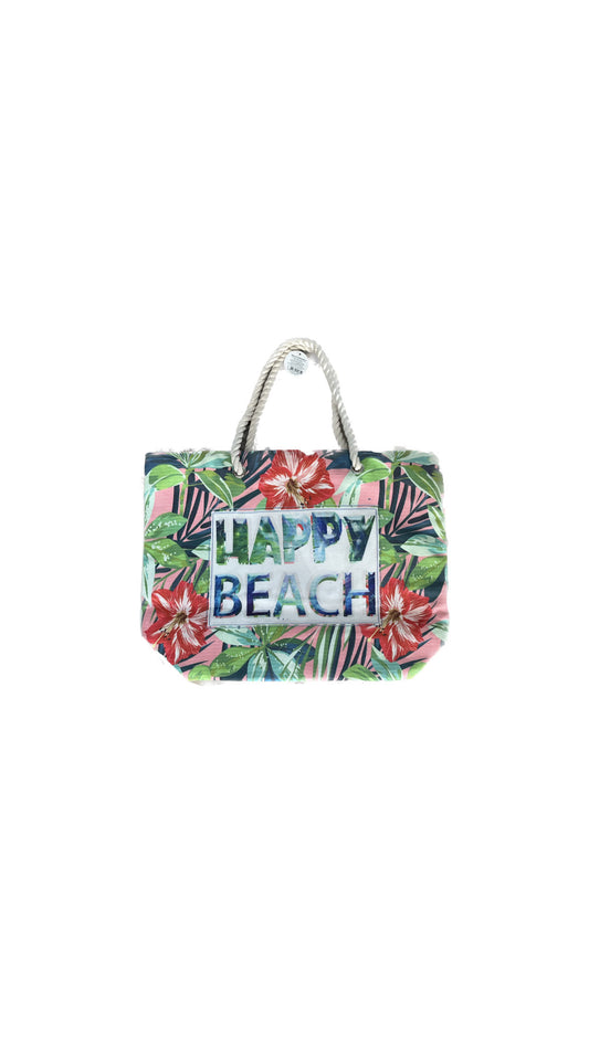 Large deco summer beach bag w/assorted.