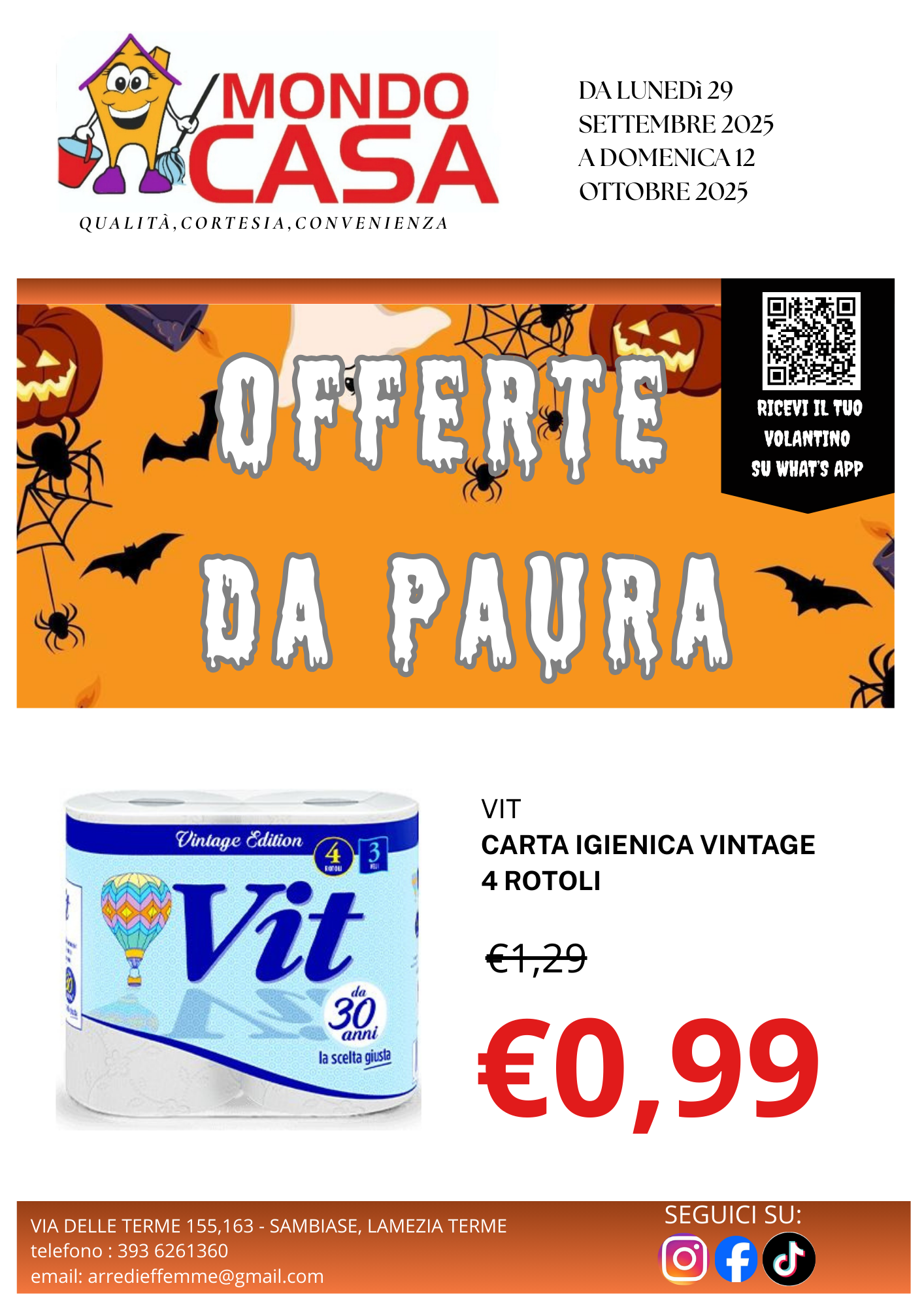 VOLANTINO VALIDO DAL 15/09/25 AL 28/09/25