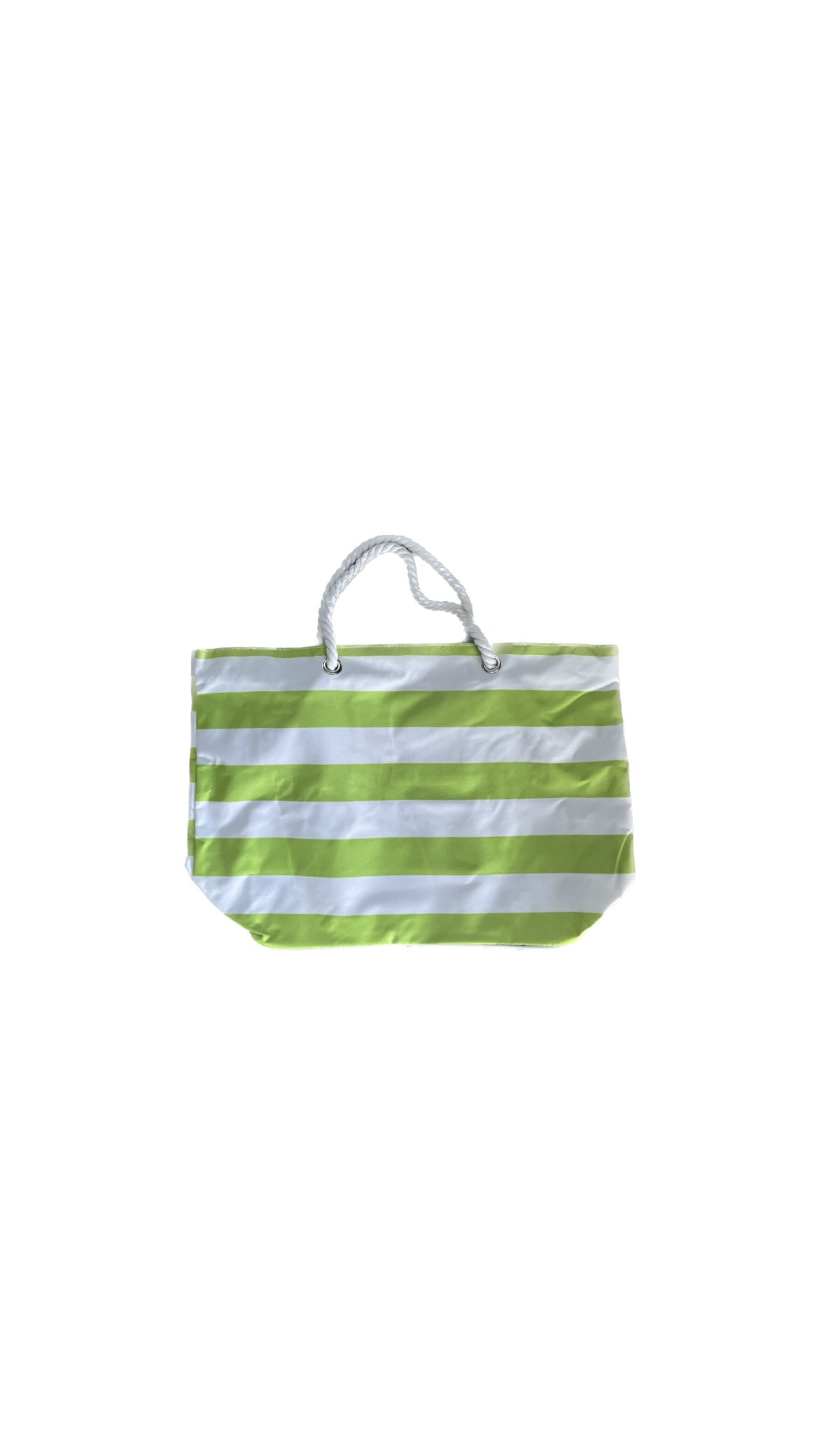 Large striped beach bag w/assorted. 59X19X40 cm