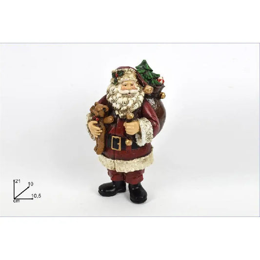 CERAMIC SANTA CLAUS W/BAG 21CM