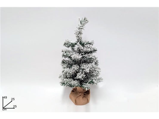 SNOWY PINE CHRISTMAS TREE W/15 LED WARM LIGHT H.50CM