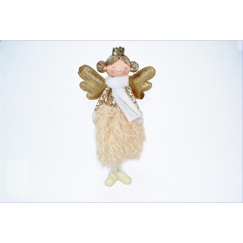 CLOTH ANGEL 35CM STANDING GOLD