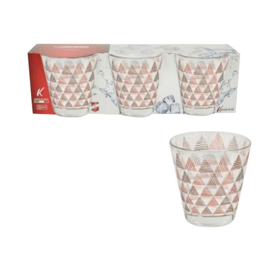 BICCHIERI ACQUA CAIRO ROSSO 3 PZ.