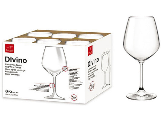 BICCHIERI CALICE VINO ROSSO 6PZ BORMIOLI DIVINO 53CL