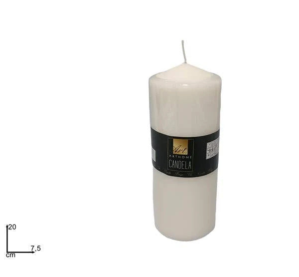 WHITE CANDLE 20X7.5CM