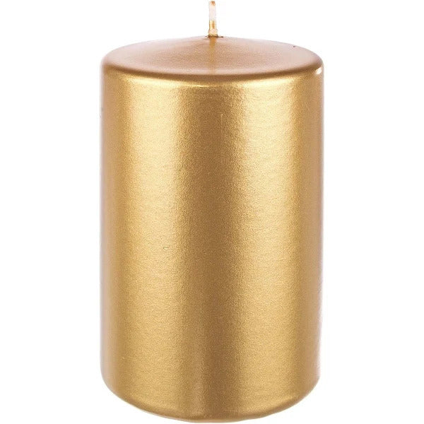 POLISHED GOLD CANDLE 5X8CM