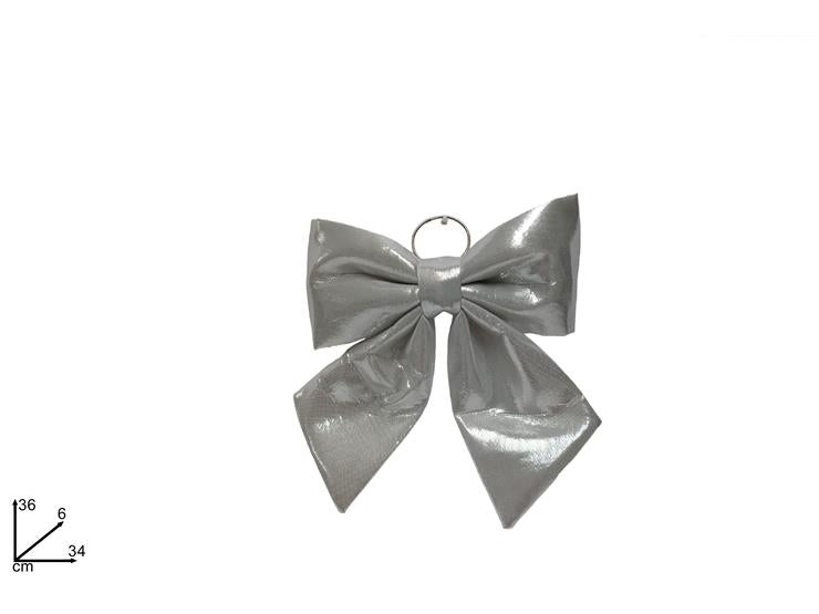 SILVER METALLIC BOW