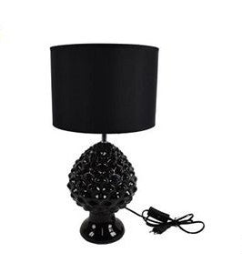 PINECONE LIGHT WITH LAMPSHADE H 50 CM BLACK