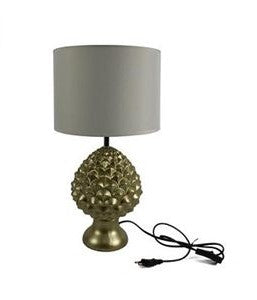 PINECONE LIGHT WITH LAMPSHADE H 50 CM GOLD