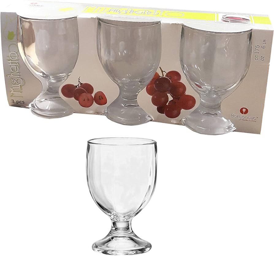 BICCHIERI VINO C/PIEDE MUGHETTO 3PZ 15,5CL