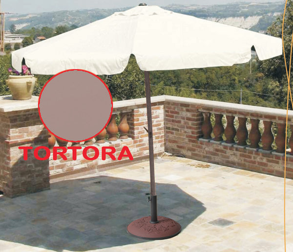 Ombrellone allu.quadr. 3x3 cm tortora