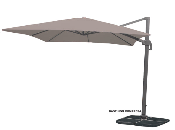 Lux 3x3 dove gray arm umbrella