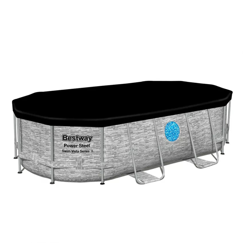 BESTWAY OVAL POOL 4.27X2.50X1.00 RATTAN