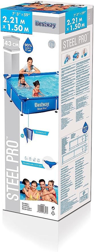 PISCINA BESTWAY RETT.STEEL PRO FRAME 221X150X43