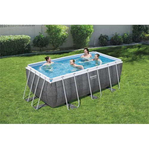 BESTWAY POOL RECT. 4.12X2.01X1.22 RATTAN