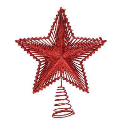 RED STAR TREE TOP 19X23CM