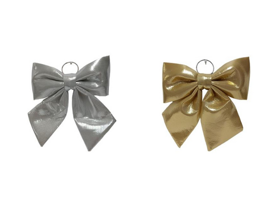 SILVER METALLIC BOW