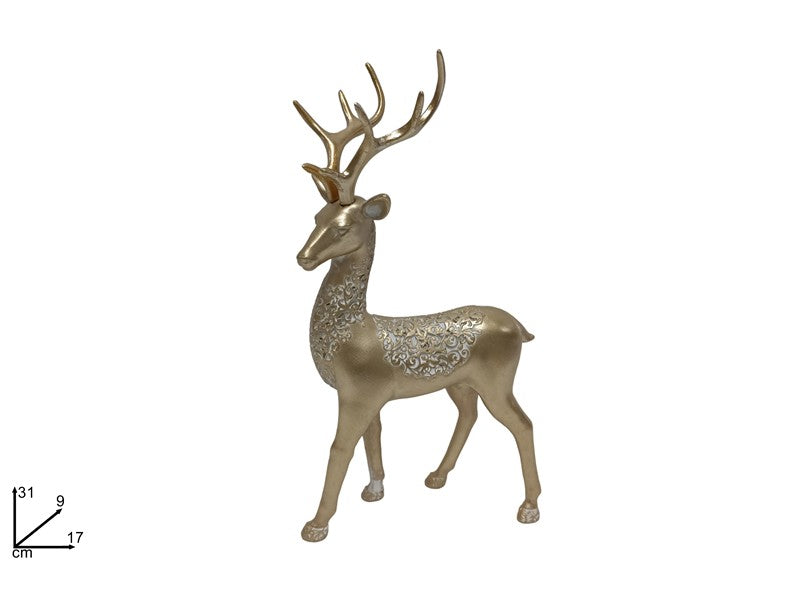 STATUETTA RENNA DECO. 31CM