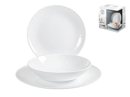 SET OF DISHES 18 PCS BORMIOLI COCONUT