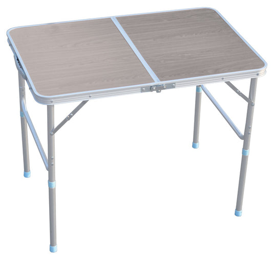 Aluminum table foldable mdf 90X60X70 H40 cm