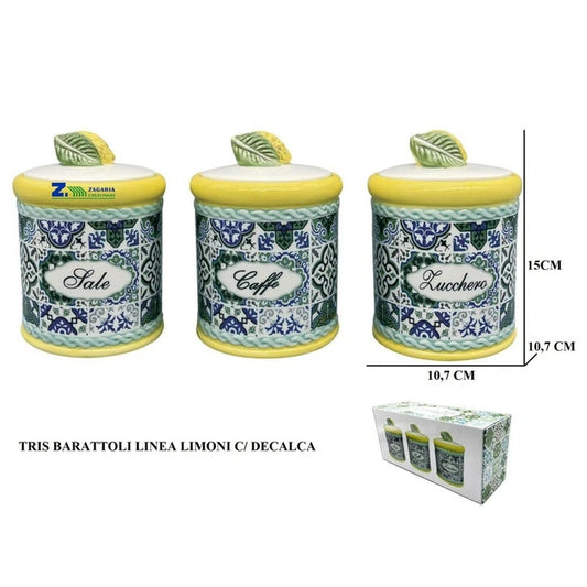 BARATTOLI SALE/ZUCCHERO/CAFFE LIMONI