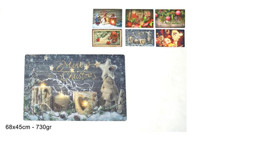 CHRISTMAS DOORMAT 45X68 CM 730GR 6ASSORT.