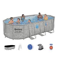 BESTWAY OVAL POOL 549X274X122 RATTAN 